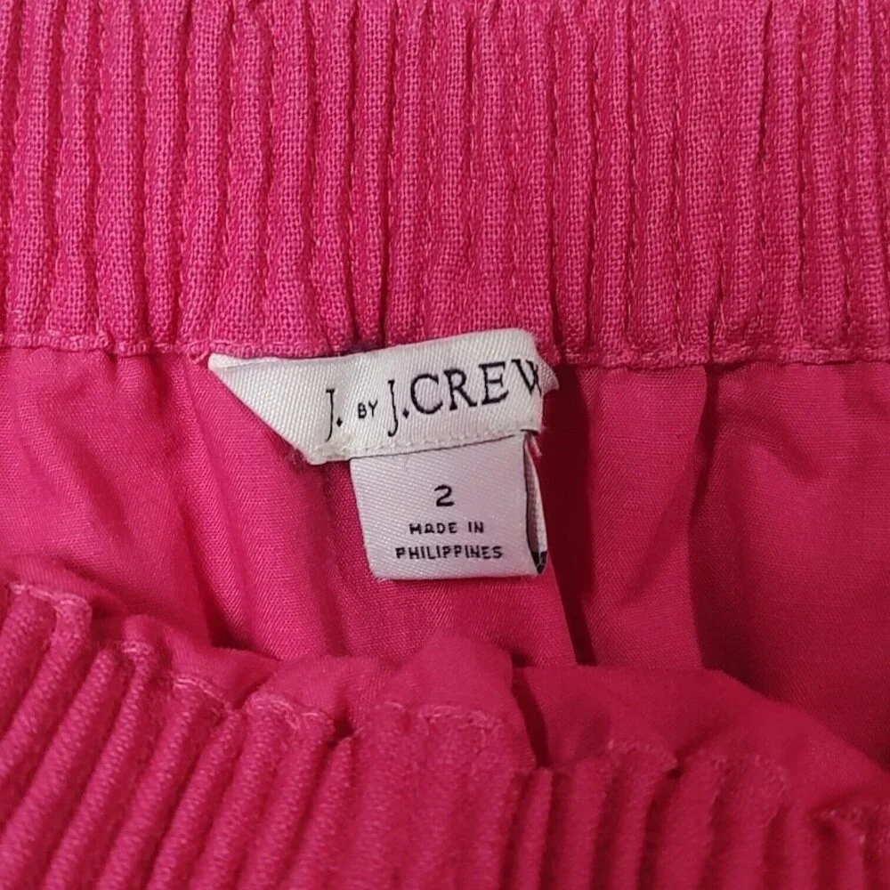 J. Crew Women's Pink Berry Scalloped Sidewalk Skirt Size 2